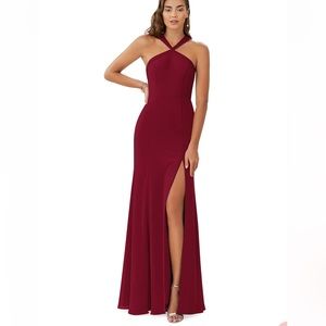 Azazie Rue Burgundy Dress